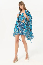 Surkana - Kimono Corto Azzurro