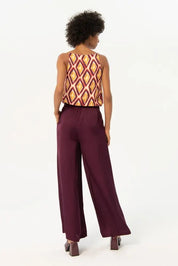 Surkana - Pantalone Palazzo Bordeaux