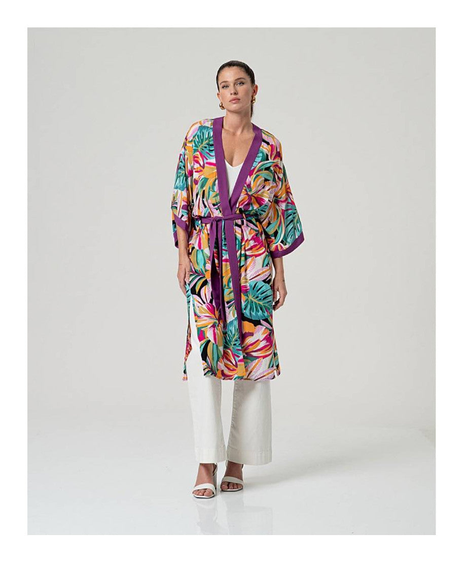 SURKANA - kimono viscosa sfoderato - COLORS