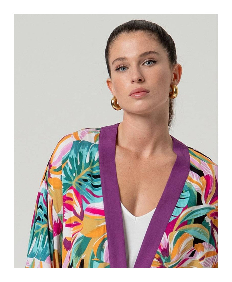 SURKANA - kimono viscosa sfoderato - COLORS