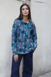 Wu-Side - Camicia Fantasia Ottanio