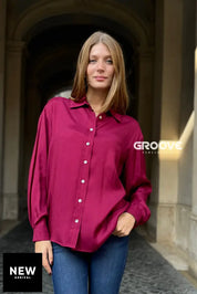 Wu-Side - Camicia Viscosa Lampone