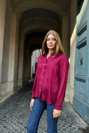 Wu-Side - Camicia Viscosa Lampone