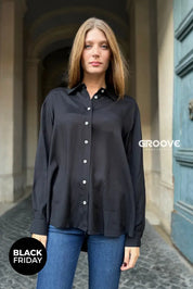 Wu-Side - Camicia Viscosa Nero