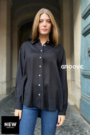 Wu-Side - Camicia Viscosa Nero