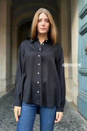 Wu-Side - Camicia Viscosa Nero