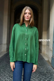 Wu-Side - Camicia Viscosa Verde