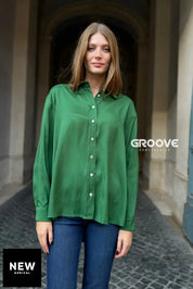 Wu-Side - Camicia Viscosa Verde