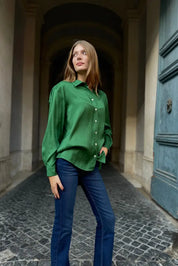 Wu-Side - Camicia Viscosa Verde