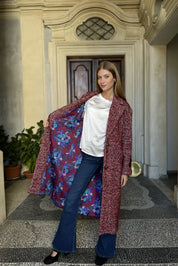 Wu-Side - Cappotto Spigato Bordeaux