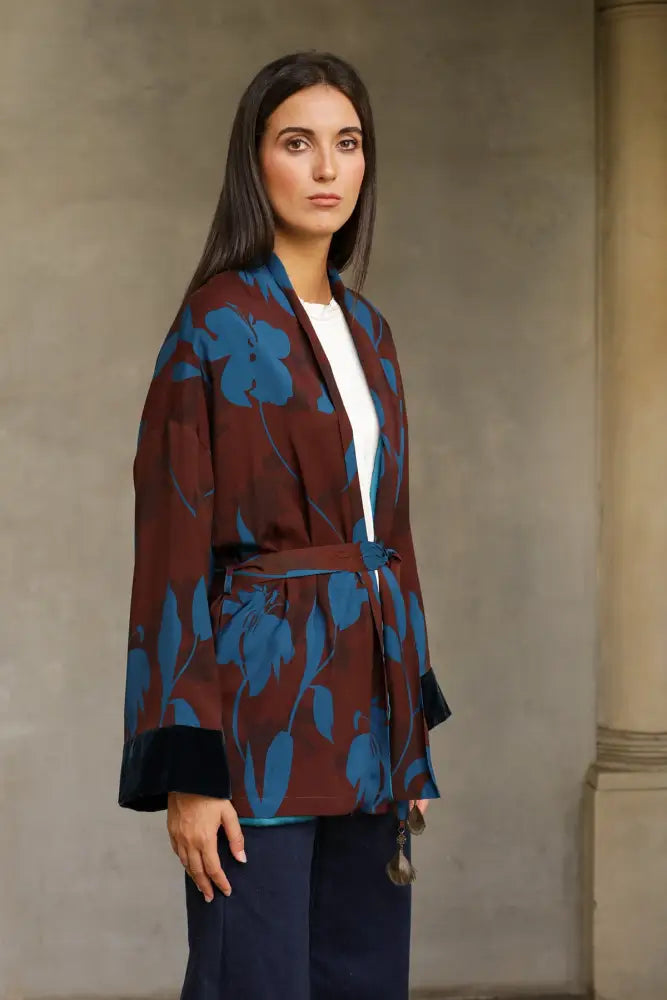 Wu-Side - Giacca Kimono Bruciato