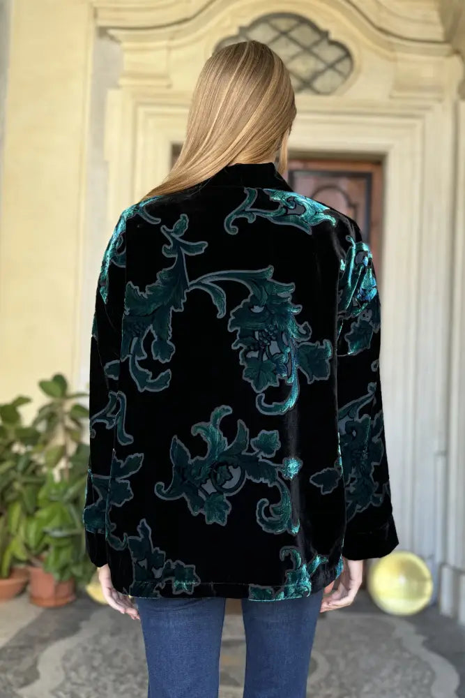 Wu-Side - Giacca Kimono Devore Ottanio