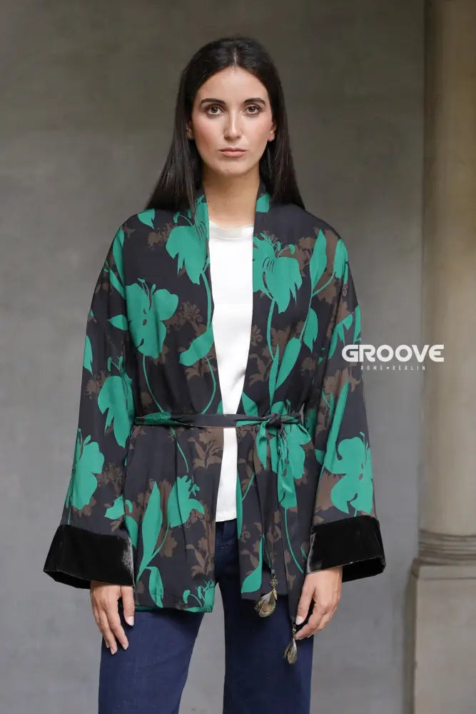 Wu-Side - Giacca Kimono Nero