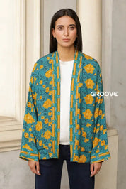 Wu-Side - Giacca Kimono Ottanio