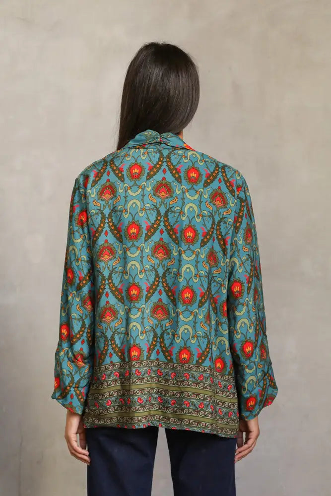 Wu-Side - Giacca Kimono Ottanio