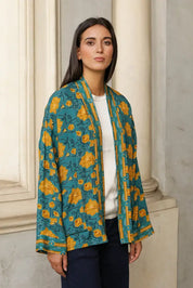 Wu-Side - Giacca Kimono Ottanio