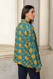 Wu-Side - Giacca Kimono Ottanio