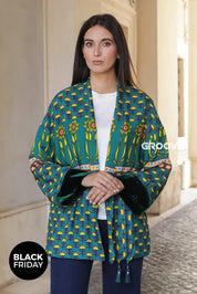 Wu-Side - Giacca Kimono Viscosa Verde