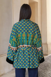 Wu-Side - Giacca Kimono Viscosa Verde