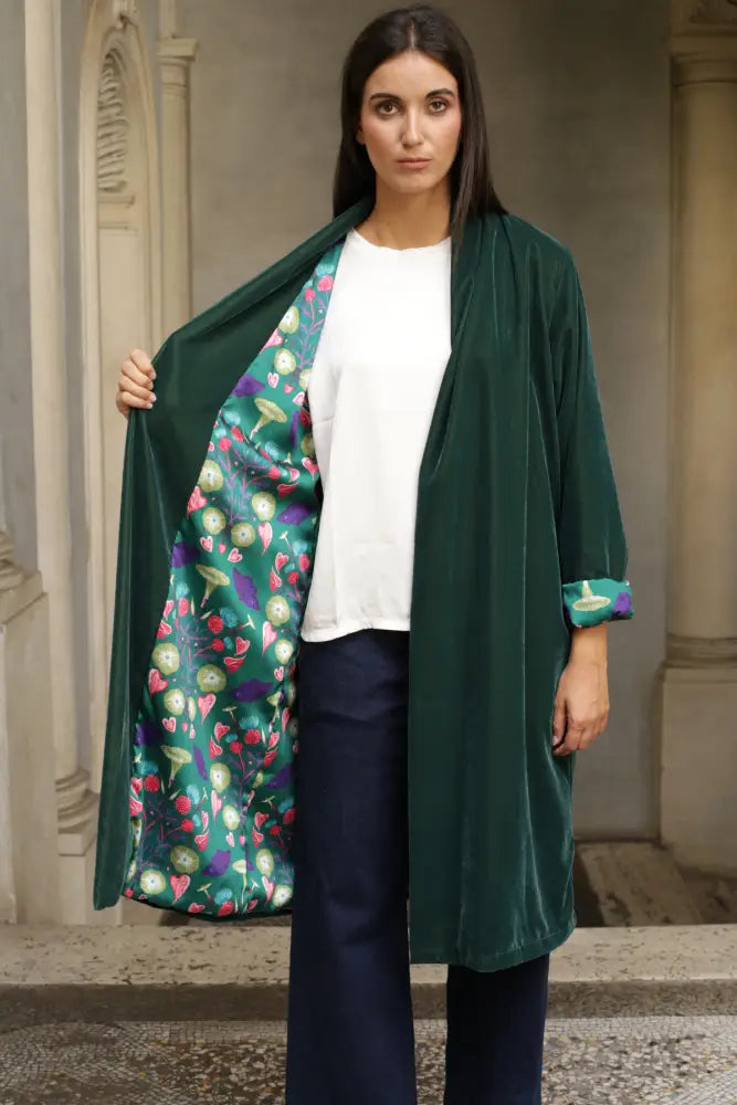 Wu-Side - Kimono Velluto Verde