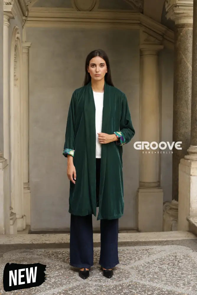 Wu-Side - Kimono Velluto Verde